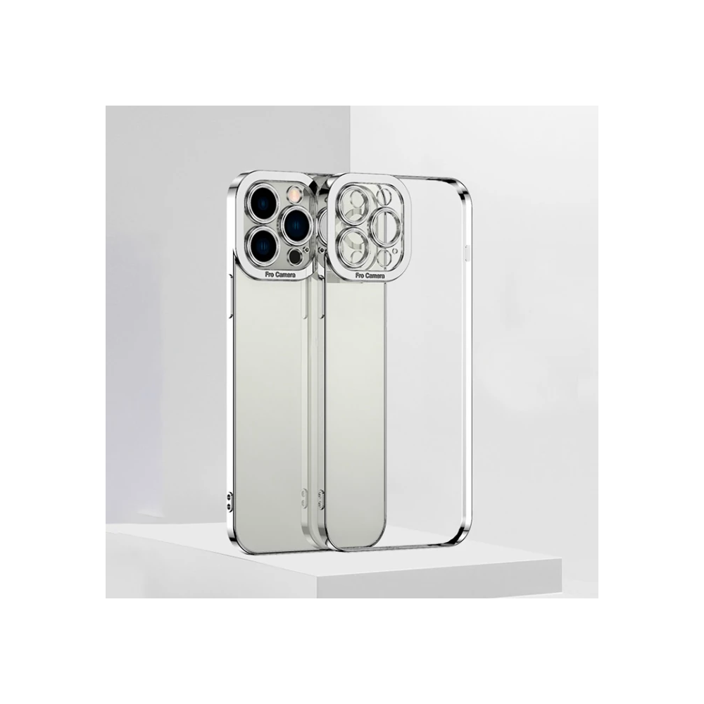 ALLY Fashion Series iPhone 12 Pro Max Kılıf Renkli Kenar Lazer Çerçeve