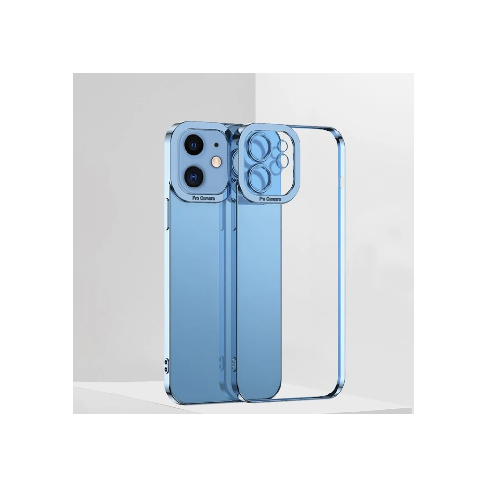 ALLY Fashion Series iPhone 12 6.1inç Kılıf Renkli Kenar Lazer Çerçevel