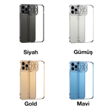 ALLY Fashion Series iPhone 11 Pro Kılıf Renkli Kenar Lazer Çerçeveli S