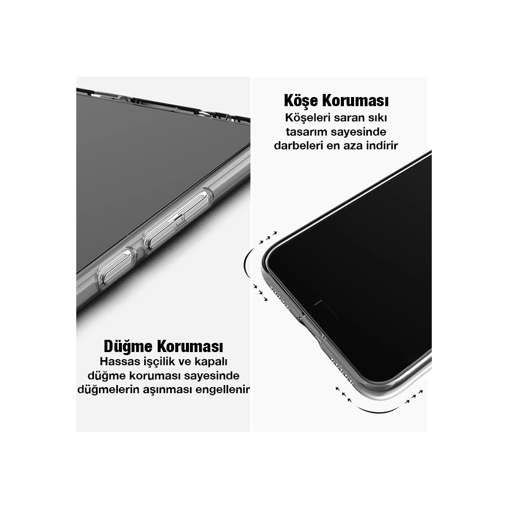 Ally OPPO F19 Pro Kılıf Kamera Korumalı Ultra İnce Şeffaf Silikon Kılı