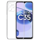 Realme C35 Kılıf Kamera Korumalı Ultra İnce Şeffaf Silikon Kılıf