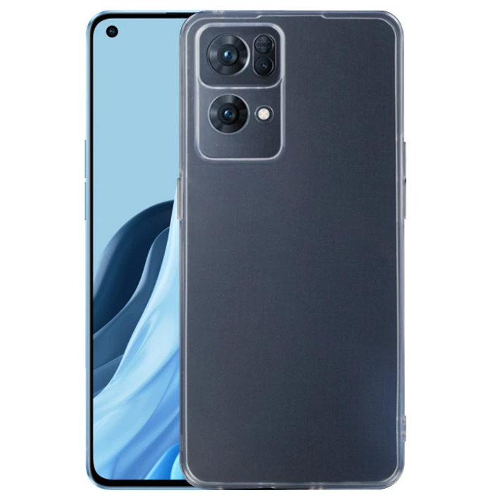Ally OPPO Reno 7 Pro Kılıf Kamera Korumalı Ultra İnce Şeffaf Silikon K