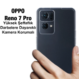 Ally OPPO Reno 7 Pro Kılıf Kamera Korumalı Ultra İnce Şeffaf Silikon K