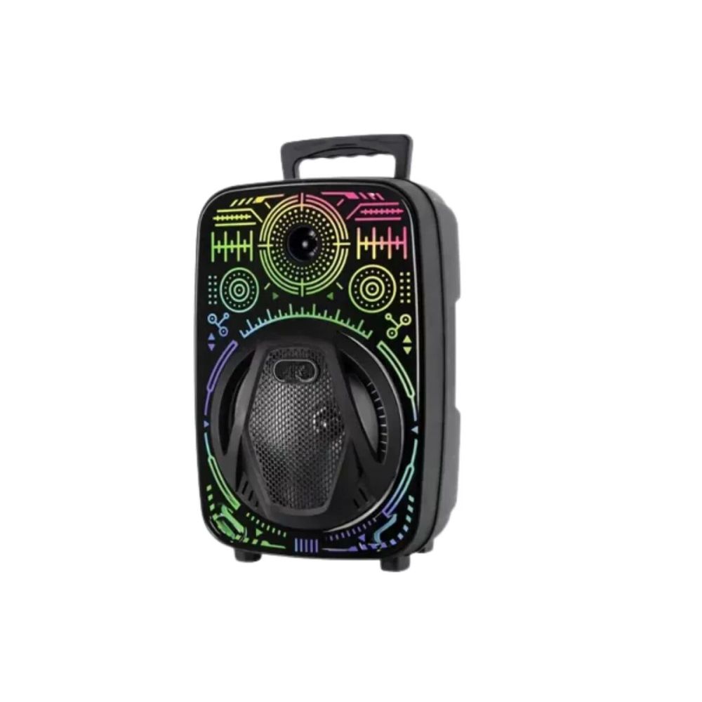 Mikrofonlu Bluetooth Hoparlör 8 İnç RGB Işıklı Taşınabilir Ses Sistemi