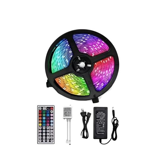 5050 RGB LED Şerit 5 Metre Uzaktan Kumandalı Ortam Aydınlatma Led