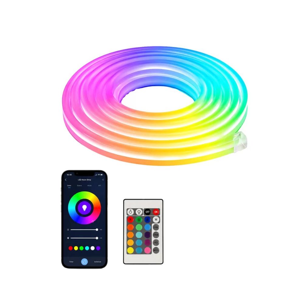 Uygulama Kontrollü RGB Neon Led Şerit Işık 16 Milyon Renk Destekli