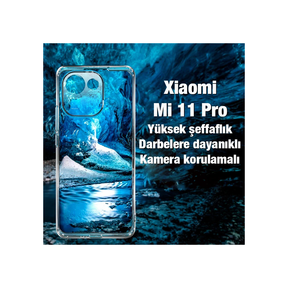 Ally Xiaomi Mi 11 Pro Kılıf Kamera Korumalı Ultra İnce Şeffaf Silikon 