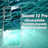Ally Xiaomi 12 Pro Kılıf Kamera Korumalı Ultra İnce Şeffaf Silikon Kıl