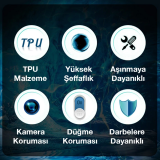 Ally SM Galaxy S22 Plus Kılıf Kamera Korumalı Ultra İnce Şeffaf Siliko