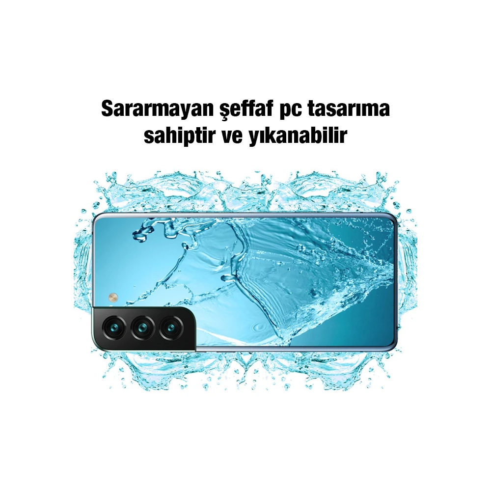 Ally SM Galaxy S22 Plus Kılıf Kamera Korumalı Ultra İnce Şeffaf Siliko