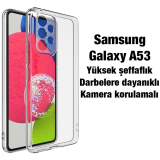 Ally SM Galaxy A53 5G Kılıf Kamera Korumalı Ultra İnce Şeffaf Silikon 