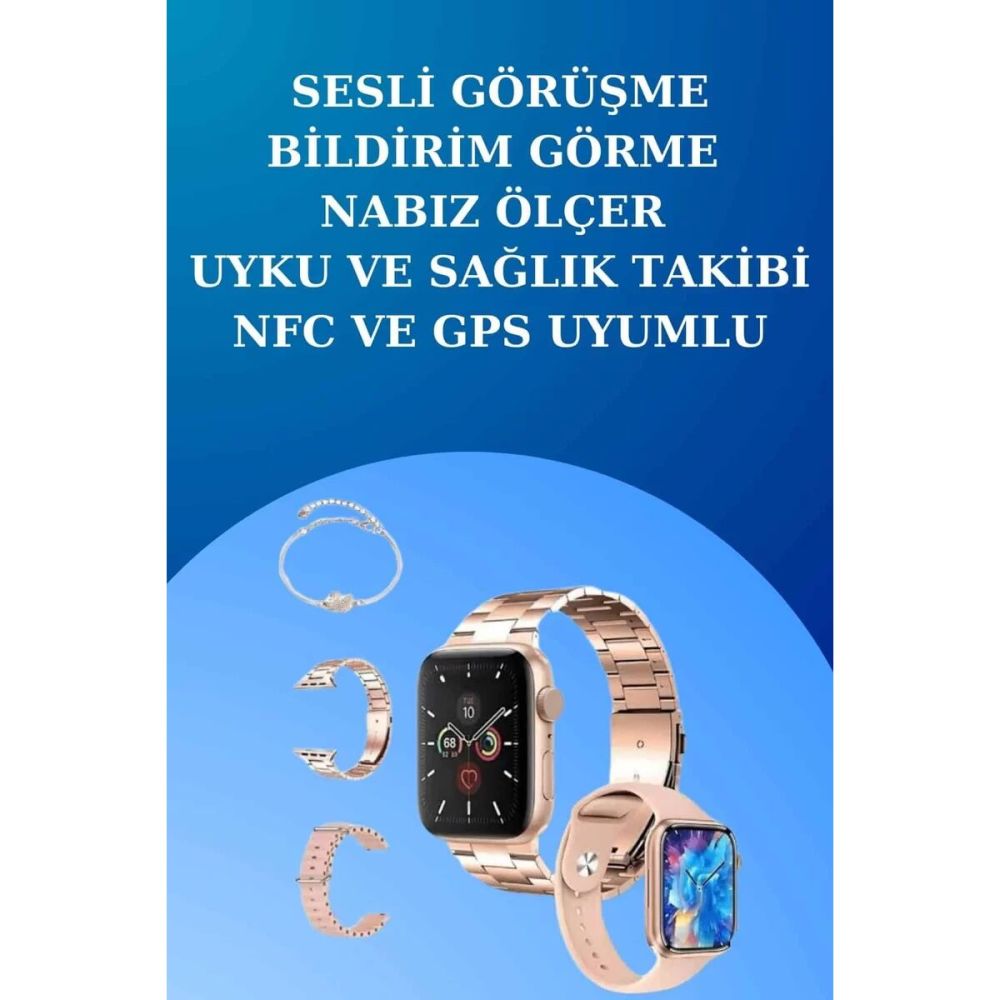 3 Kordonlu Dokunmatik Ekran Akıllı Saat ve 2.Nesil Kablosuz Bluetooth 