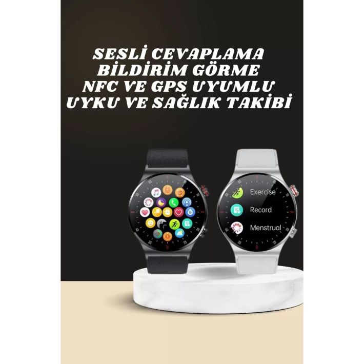 Akıllı Saat Amoled Ekran Bluetooth Bağlantılı Sesli Görüşme Nabız Ölçe