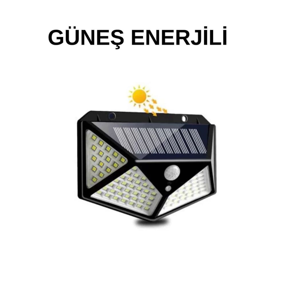 Solar Sensörlü Duvar Lambası Bahçe Lambaso Parlak Beyaz Işık Suya Daya