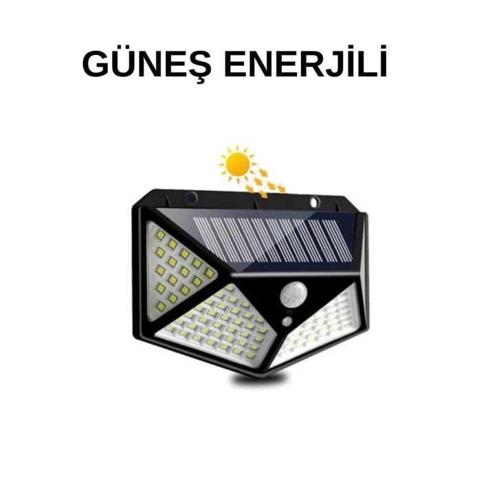 Solar Sensörlü Duvar Lambası Bahçe Lambaso Parlak Beyaz Işık Suya Daya