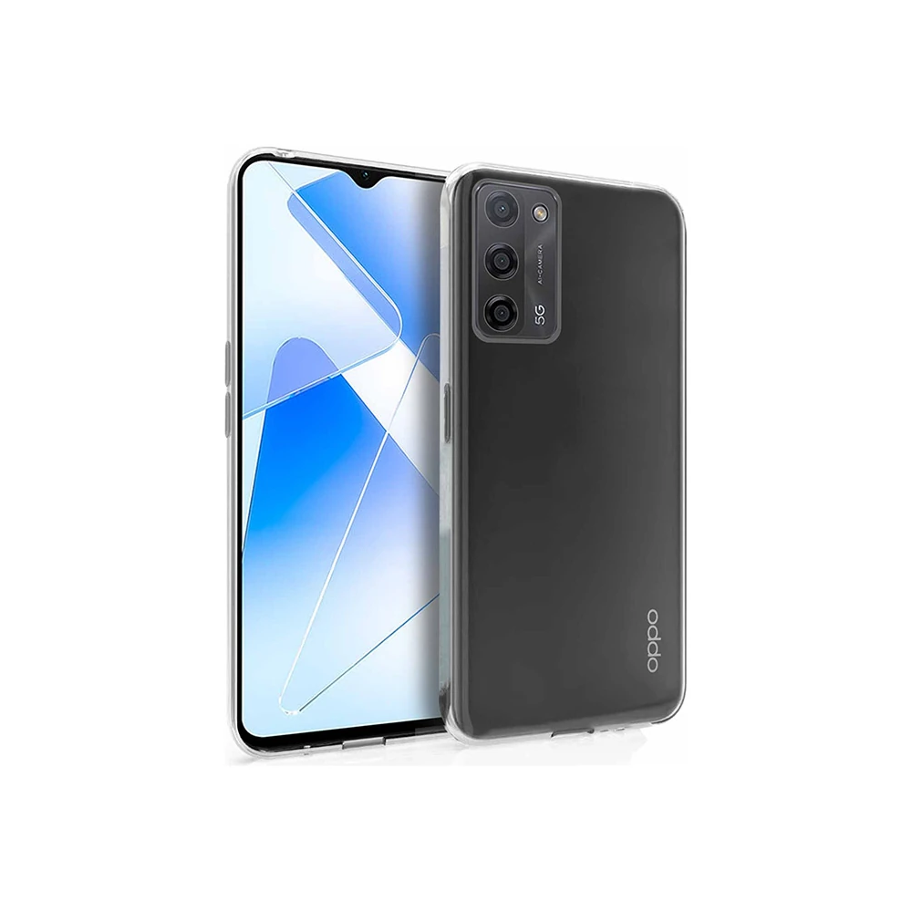 Ally OPPO A55 5G Kılıf Kamera Korumalı Ultra İnce Şeffaf Silikon Kılıf