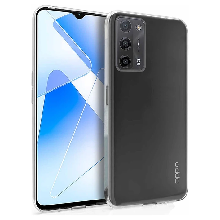 Ally OPPO A55 5G Kılıf Kamera Korumalı Ultra İnce Şeffaf Silikon Kılıf
