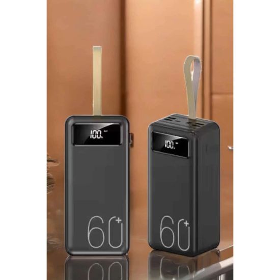 Powerbank 60.000 Mah Hızlı Şarj 4 Çıkışlı Uzun Şarj Süreli Dijital Gös