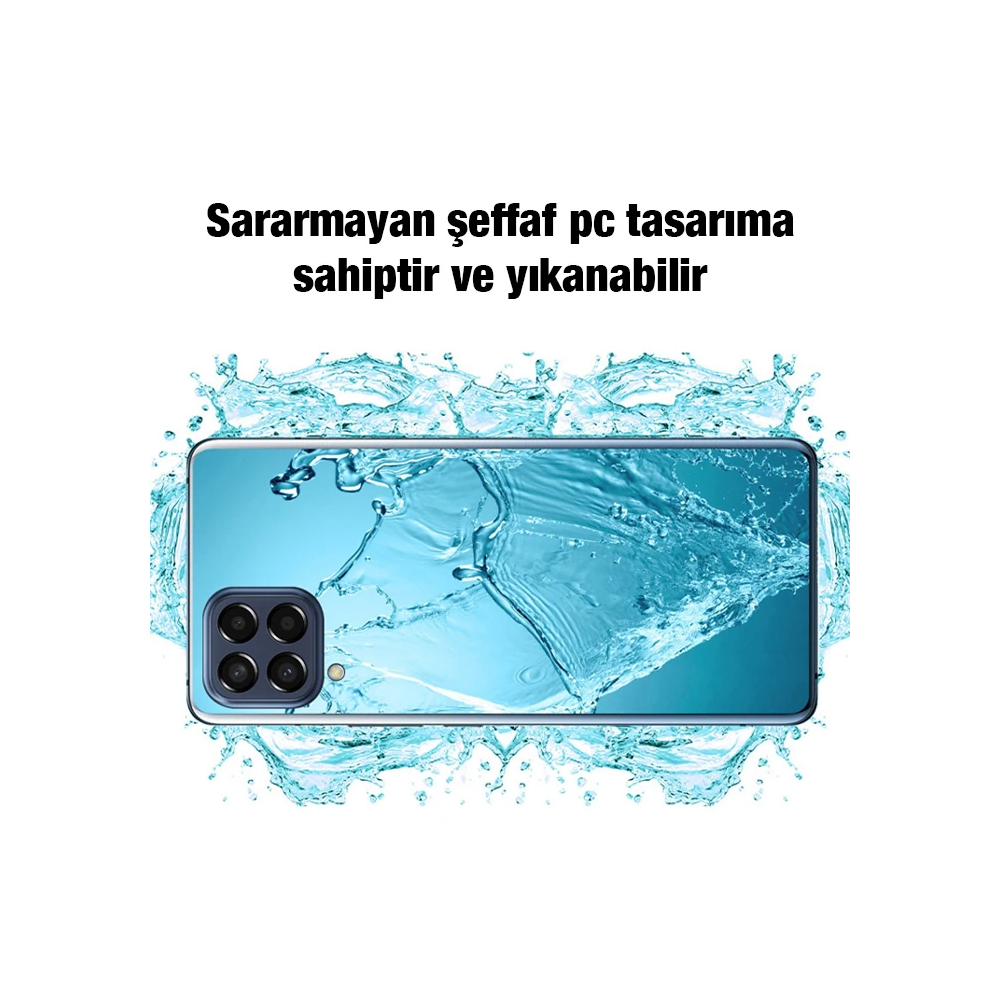 Ally SM Galaxy M62 F62 Kılıf Kamera Korumalı Ultra İnce Şeffaf Kılıf