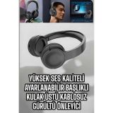 Kablosuz Bluetooth Kulaklık ANC/ENC Destekli Kulak Üstü Yüksek Ses Kal