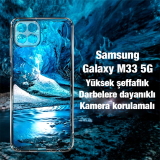 Ally SM Galaxy M33 5G (SM-M336B) Kılıf Kamera Korumalı Ultra İnce Şeff
