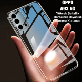 ALLY OPPO A93 5G Kamera Lens Korumalı Şeffaf Silikon Kılıf