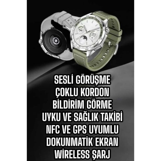 Akıllı Saat Sesli Görüşme Uyku ve Sağlık Takibi NFC Uyumlu