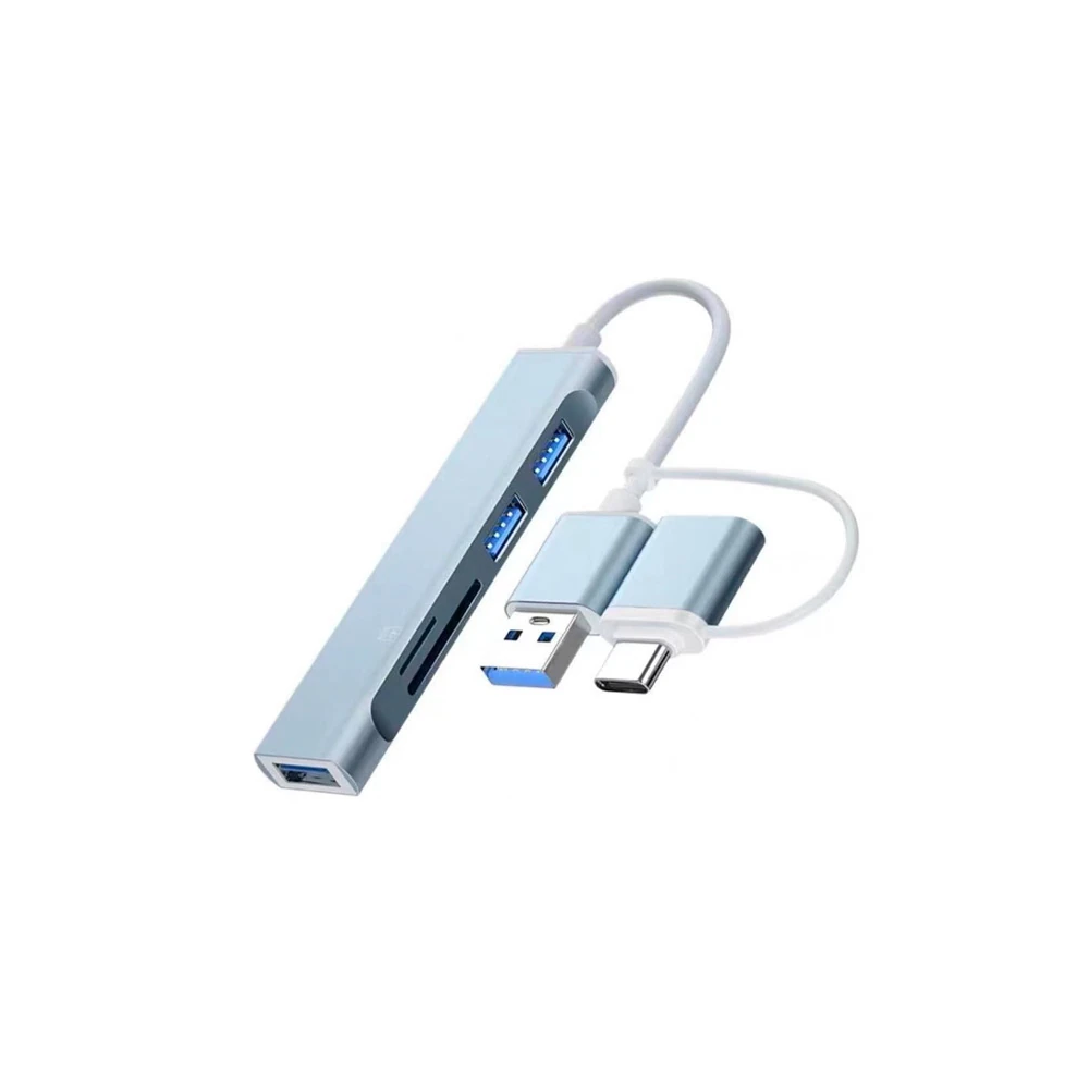 ALLY A-807 5in1 Type-C + USB Girişli USB 3.0 Çoğaltıcı Hub Adaptör