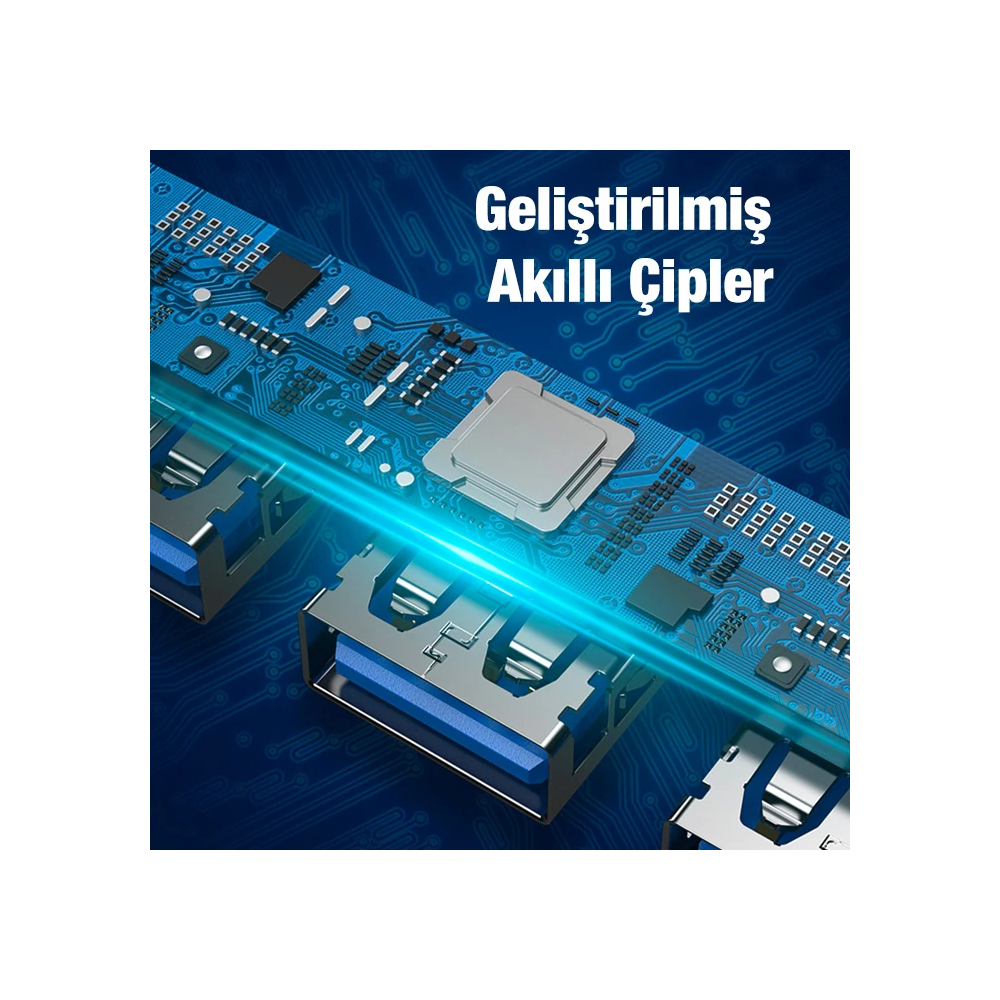 ALLY A-807 5in1 Type-C + USB Girişli USB 3.0 Çoğaltıcı Hub Adaptör
