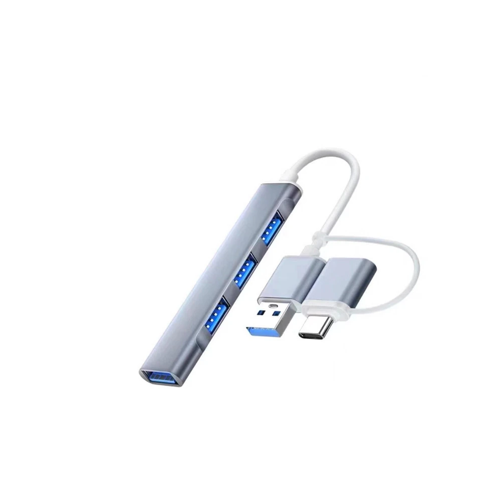 ALLY A-806 4in1 Type-C + USB Girişli USB 3.0 Çoğaltıcı Hub Adaptör Çev