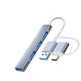 ALLY A-806 4in1 Type-C + USB Girişli USB 3.0 Çoğaltıcı Hub Adaptör Çev