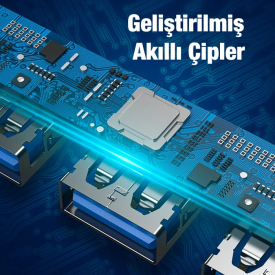 ALLY A-806 4in1 Type-C + USB Girişli USB 3.0 Çoğaltıcı Hub Adaptör Çev