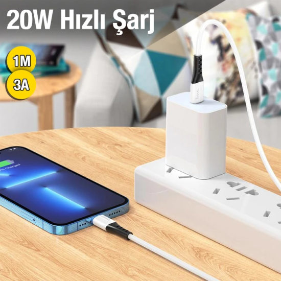 HOCO X82 20W Type-C to Lightning iPhone Hızlı Şarj Kablosu Data Kablos