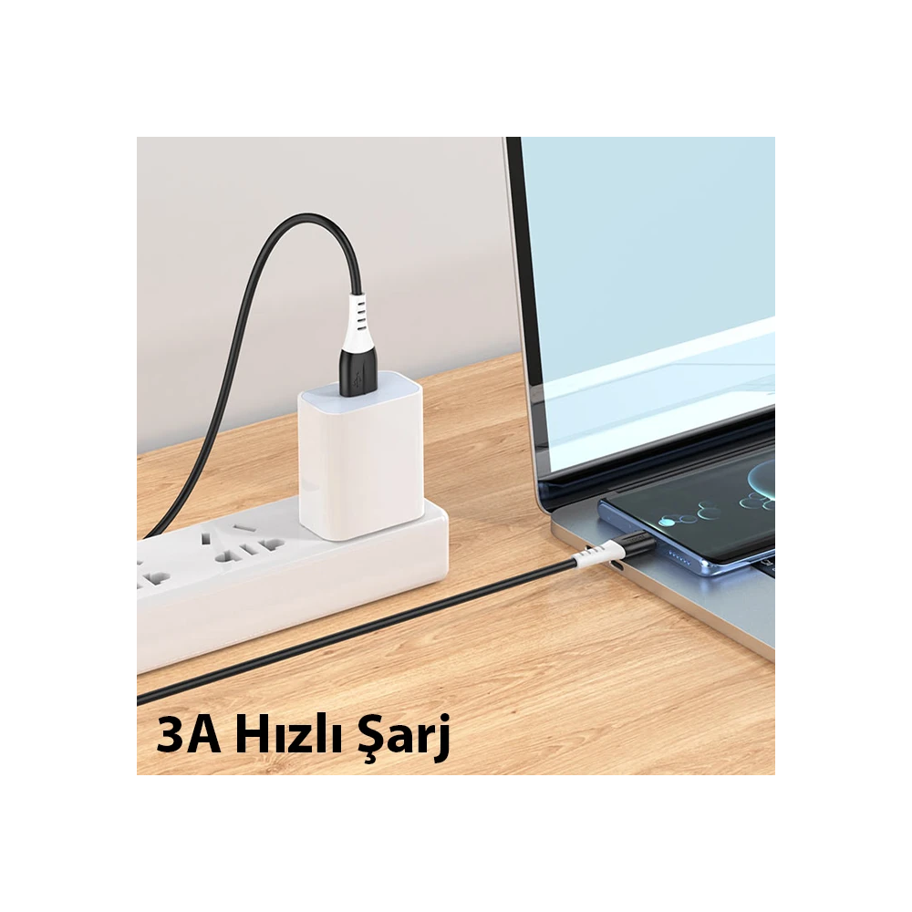 HOCO X82 Type-C to USB 3A Hızlı Silikon Data ve Şarj Kablosu