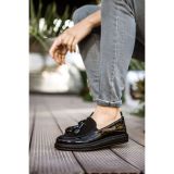 CH002 - RST Loafer Verniciata Erkek Ayakkabı SIYAH