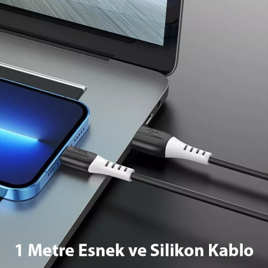 HOCO X82 iPhone Lightning to USB 2.4A Silikon Data ve Şarj Kablosu
