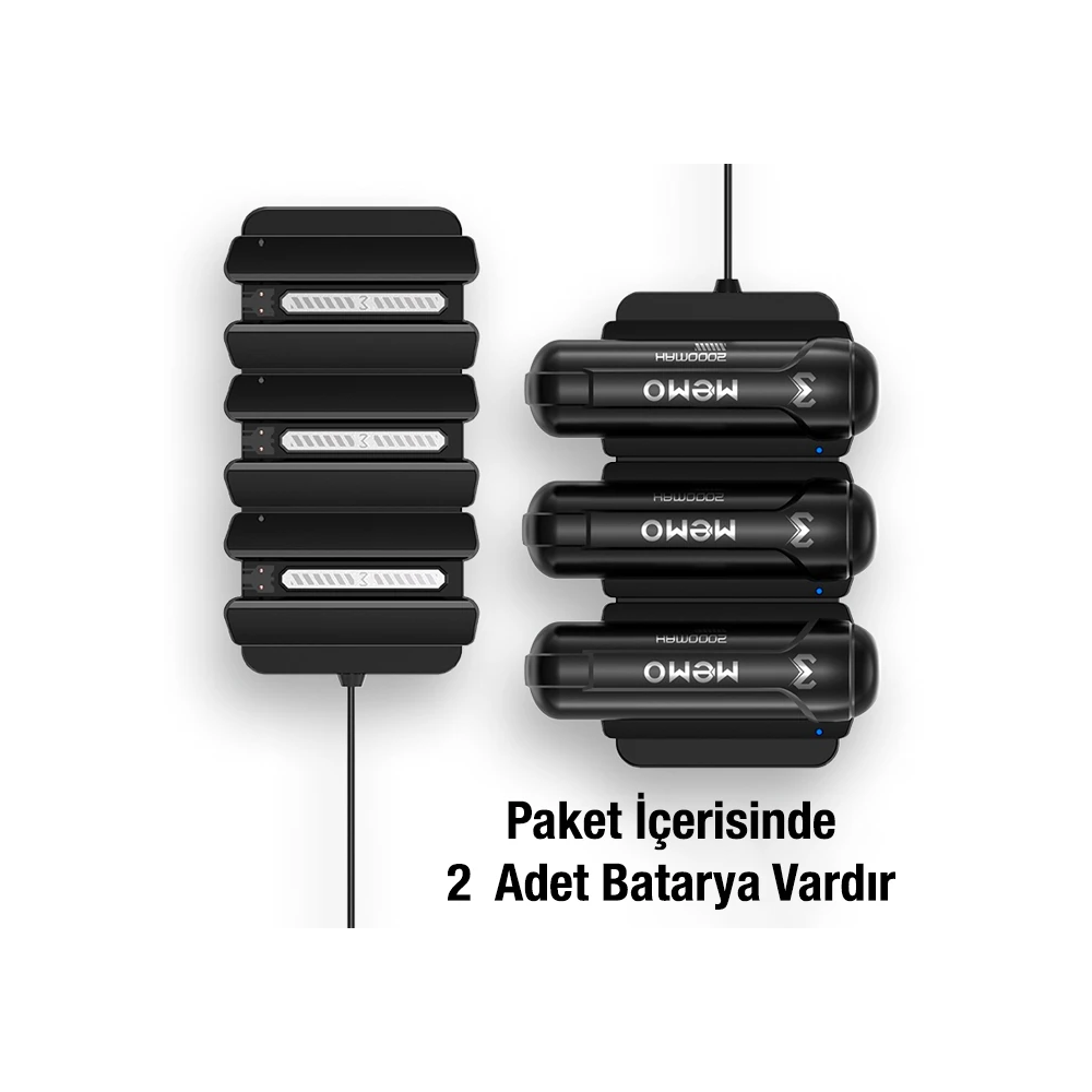 MEMO DL10 - CX12 Telefon Soğutucu Fan Batarya Şarj Paneli + 2 Yedek Po
