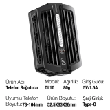 MEMO DL10 Dijital Gösterge 2000mAh Powerbankli Telefon Soğutucu Fan Ra