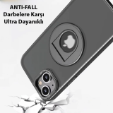 ALLY iPhone 14 Plus İçin Magsafe Uyumlu Yüzük Standlı Manyetik Silikon