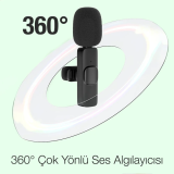 Ally K8 Lightning iPhone Tak Konuş Wireless Kablosuz Mini Yaka Mikrofo