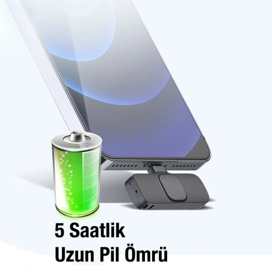 Ally K8 Lightning iPhone Tak Konuş Wireless Kablosuz Mini Yaka Mikrofo