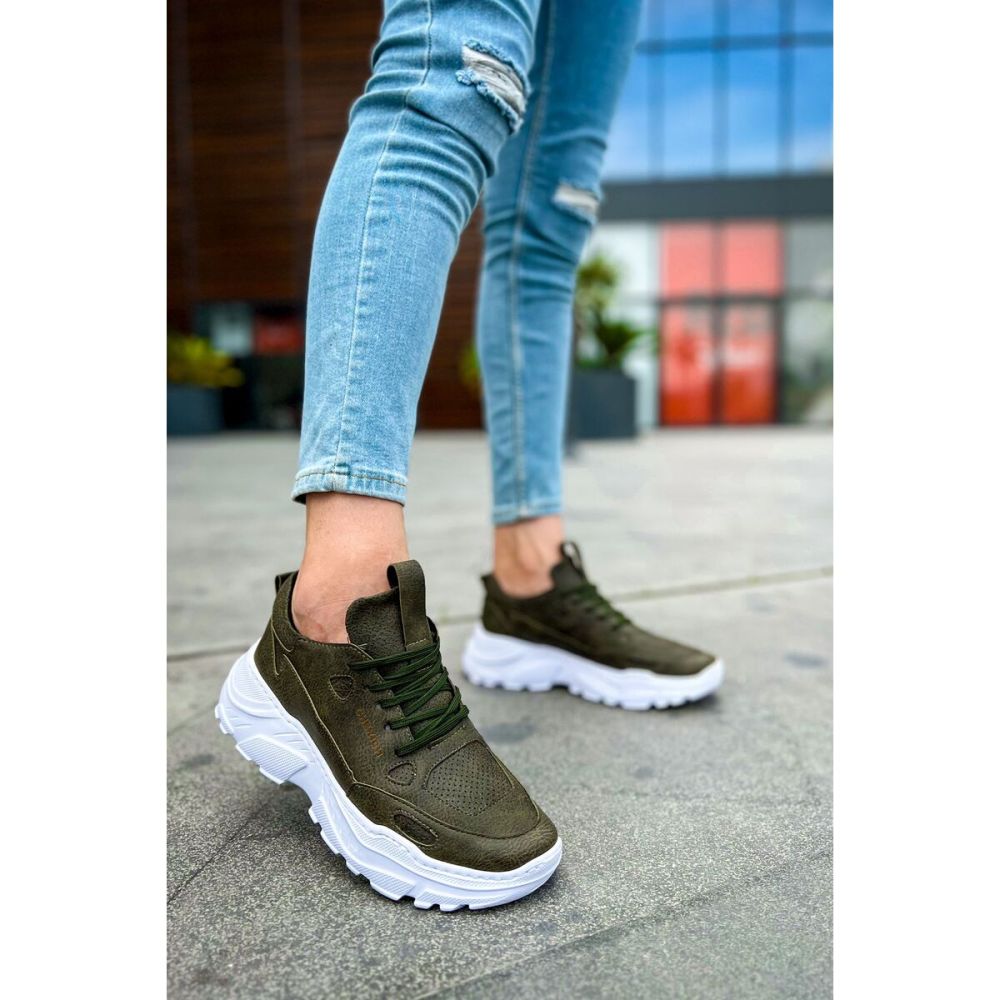 CH089 - CBT Low Top Lace Up Erkek Ayakkabı HAKI
