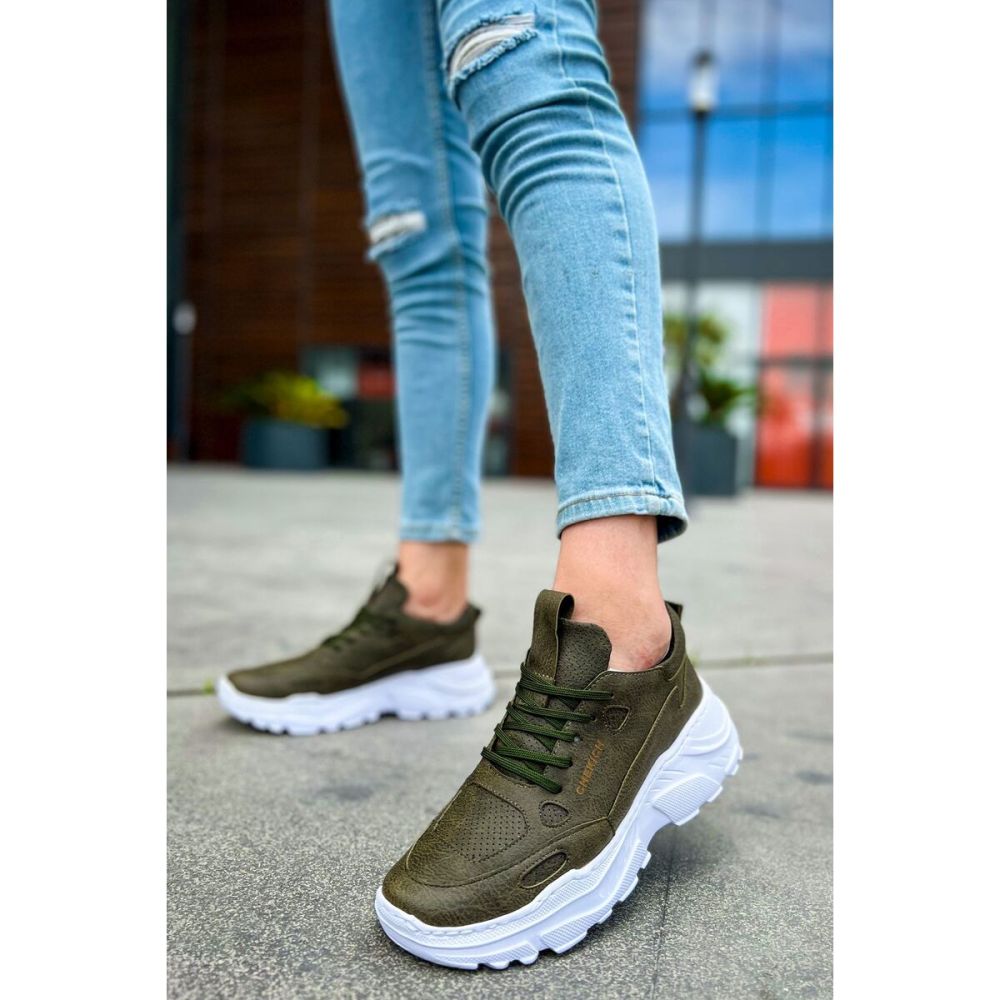 CH089 - CBT Low Top Lace Up Erkek Ayakkabı HAKI