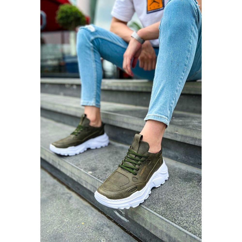 CH089 - CBT Low Top Lace Up Erkek Ayakkabı HAKI