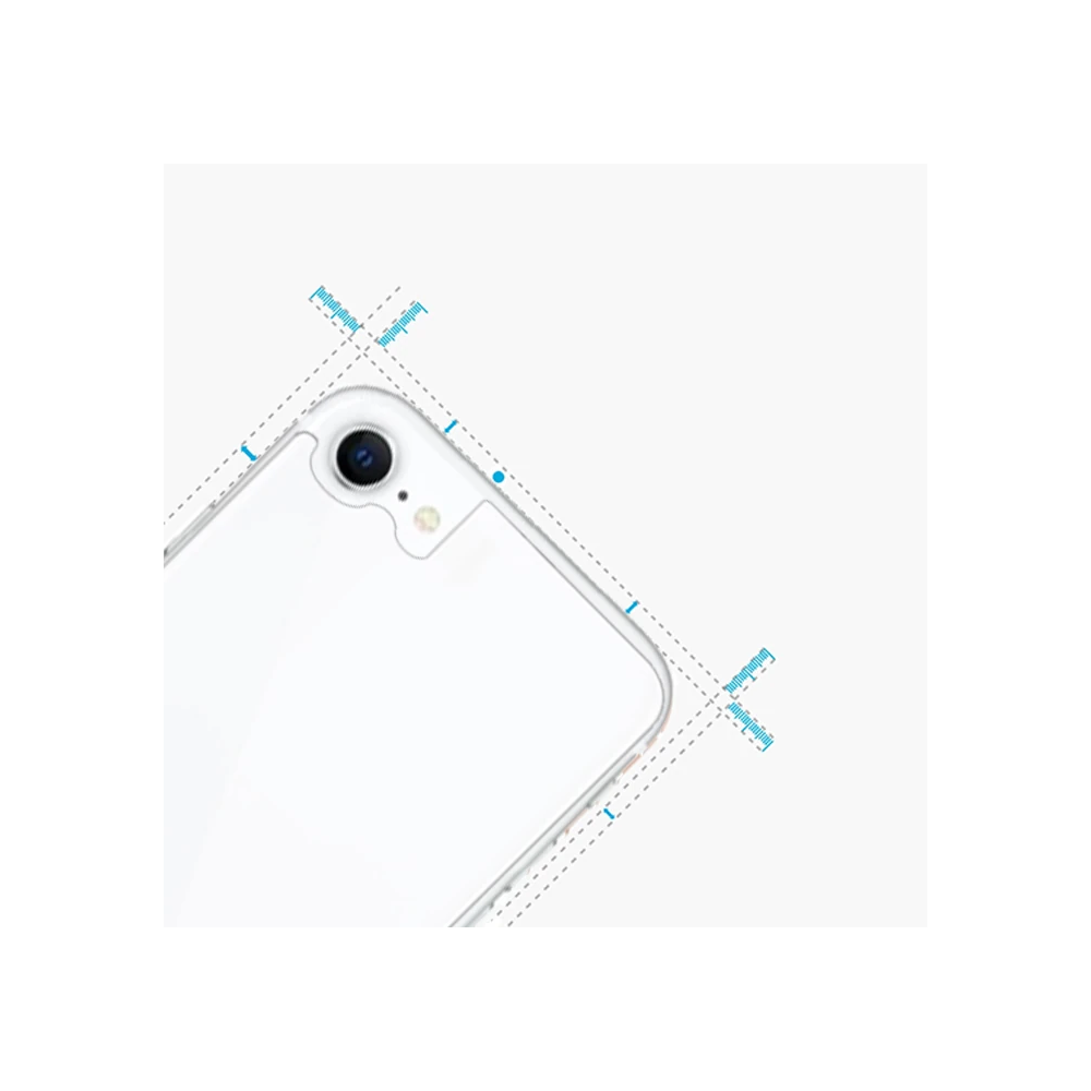 Ally iPhone SE3-SE2 İPhone 8-7 Tempered Şeffaf Arka Cam Koruyucu