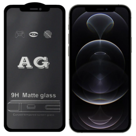 ALLY İPhone 12 Pro Max 6.7inç Full Glue Matte Tempered Cam Ekran Koruy