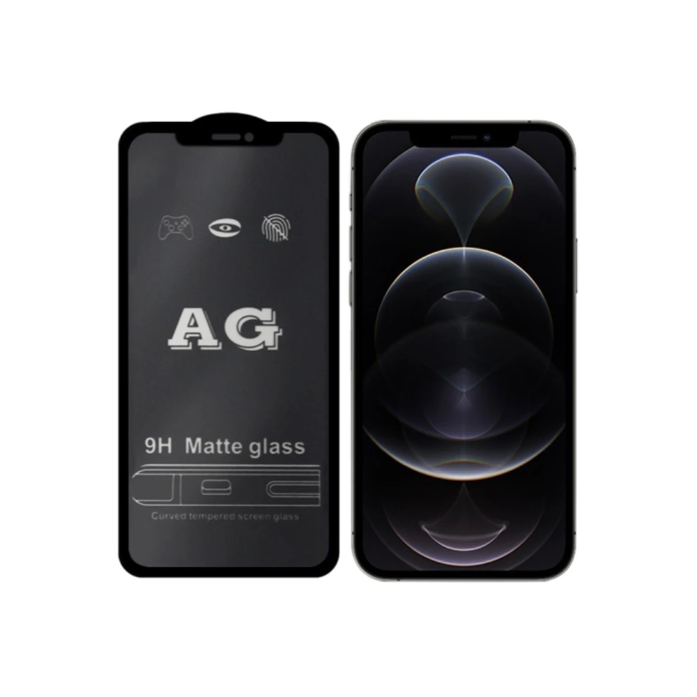 ALLY İPhone 12 Pro Max 6.7inç Full Glue Matte Tempered Cam Ekran Koruy