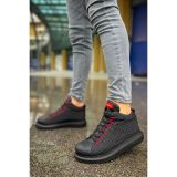 CH111 - GST Milano Erkek Bot SIYAH/KIRMIZI