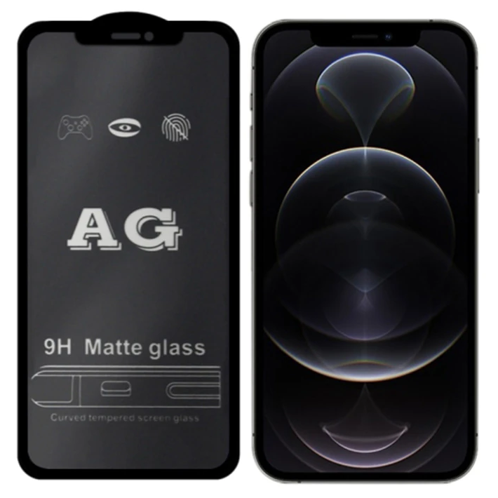 ALLY iPhone 12 -12 Pro 6.1inç Full Glue Matte Tempered Cam Ekran Koruy