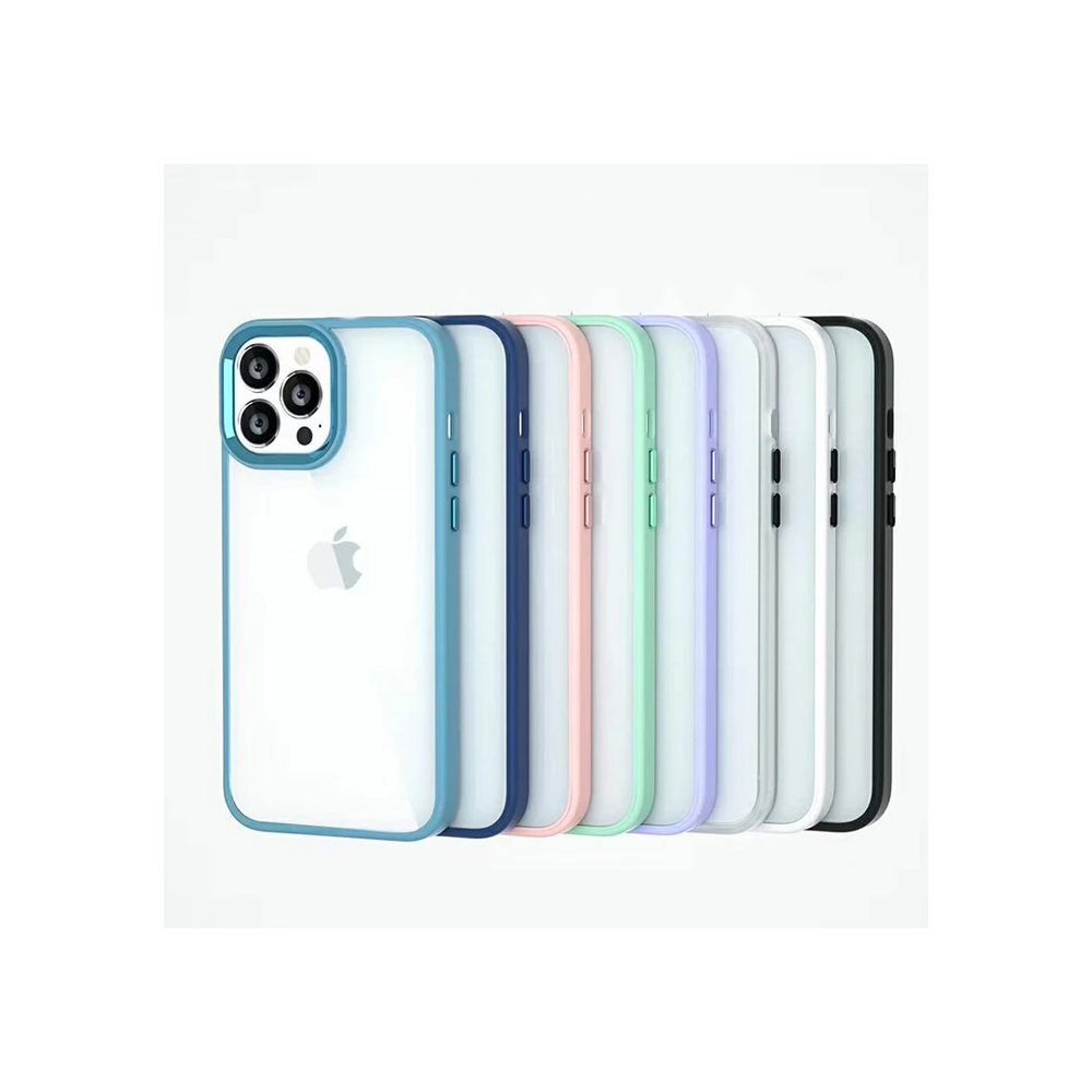 Ally iPhone 13 Pro Max 6.7inç Kılıf Parlak Renkli Çerçeveli Ultra Lüx 
